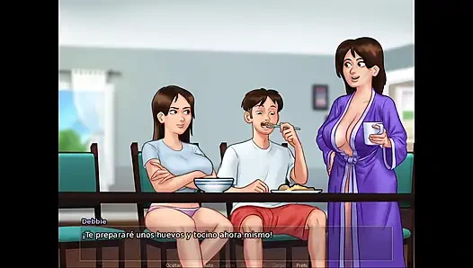 Pregnant stepmom has too much desire for sex and so does my stepsister - summertime saga