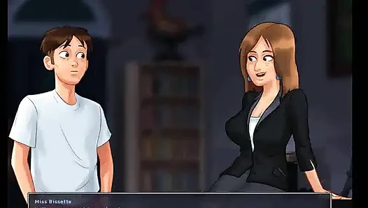 Yaz mevsimi efsanesi: üniversiteli adam Fransız profesörüyle ofisinde seks yapıyor bölüm 120