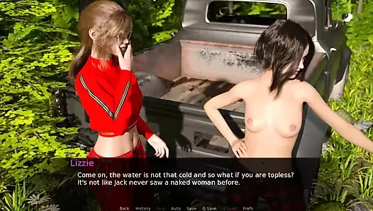 Alacakaranlık manor: iki seksi kızla nehirde eğleniyor ep 33