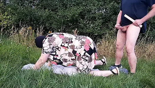 0053 Submissive Female Training Outdoors