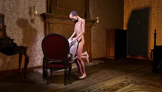 Yaşlı Asyalı Adam Asyalı Bir Kızın Götünü Sert Sikiyor