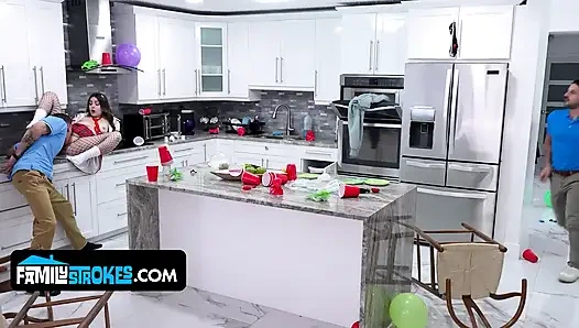 Stepdad and Stepson Share the Hottest Girl From the After Party in Secret