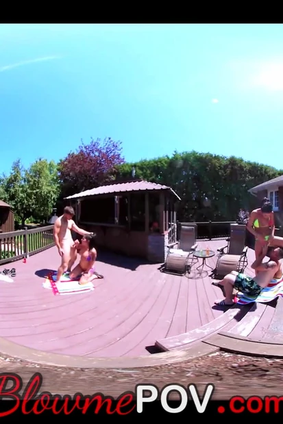 VR couple swapping orgy 4some