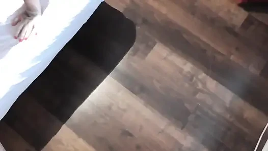 Monica Mavi ile özel video, ateşli mavi saçlı kız