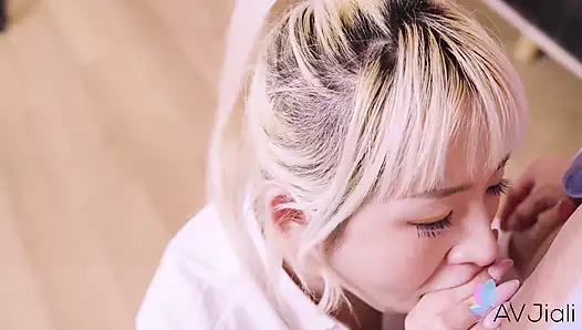 Sarışın Tayvanlı lina eski erkek arkadaşını becerdi.