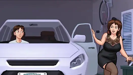 Ev sahibi romantik akşam yemeğinden sonra sevişiyor - yaz mevsimi efsanesi