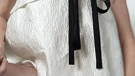 Krem renkli top üst