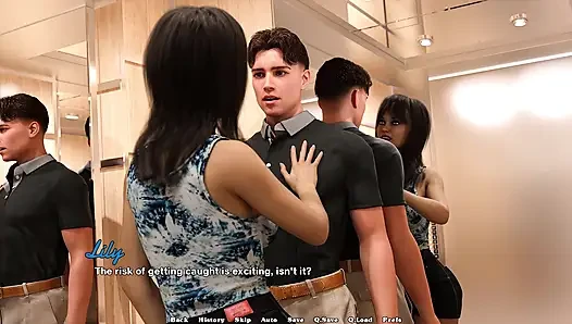 Law School 21 - Lily sucks me dry in the elevator and we almost got caught
