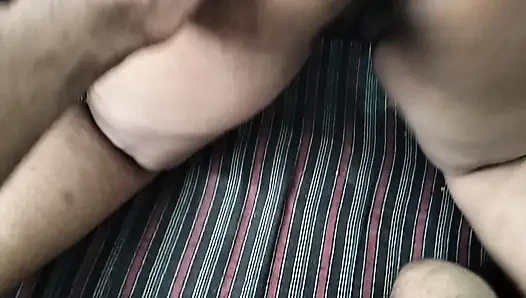 My boss's son saw me fingering my pussy and then made my sweet pussy