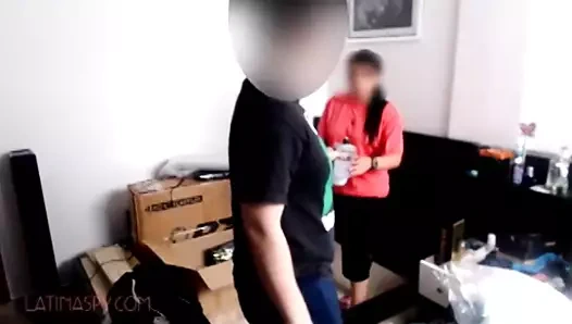 Latina hizmetçi ile dev göt alır bir vurma