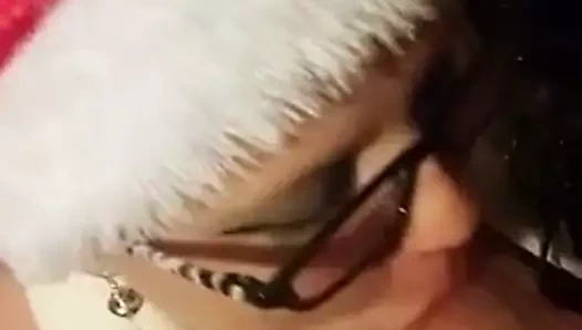 Photobucket altın (Bayan claus noel tezahüratı yayıyor)