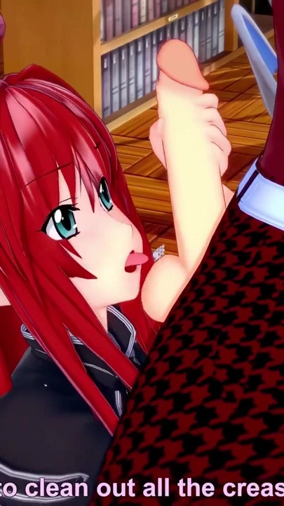 Rias Gremory kütüphanede seks - dxd ntr çılgınlığı serisi | Klip 1