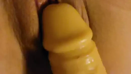 amatör karısı alır klitoris paramparça ile dildo