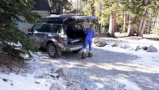 Ateşli dövmeli büyük memeli sarışın dikizci leo'ya hükmediyor