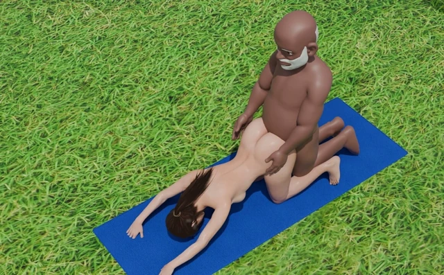 Garderner fucked young girl in park