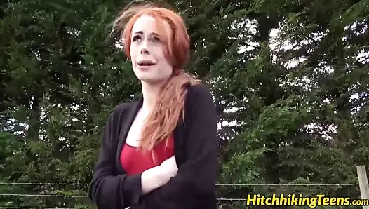 Muhteşem kızıl saçlı ella hughes gets becerdin üzerinde the kamu yolda