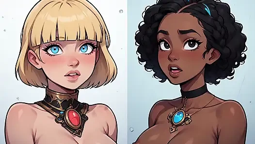 Gorgeous Afro Women in the Cold of Winter, Hentai, artificial intelligence, animation, uncensored