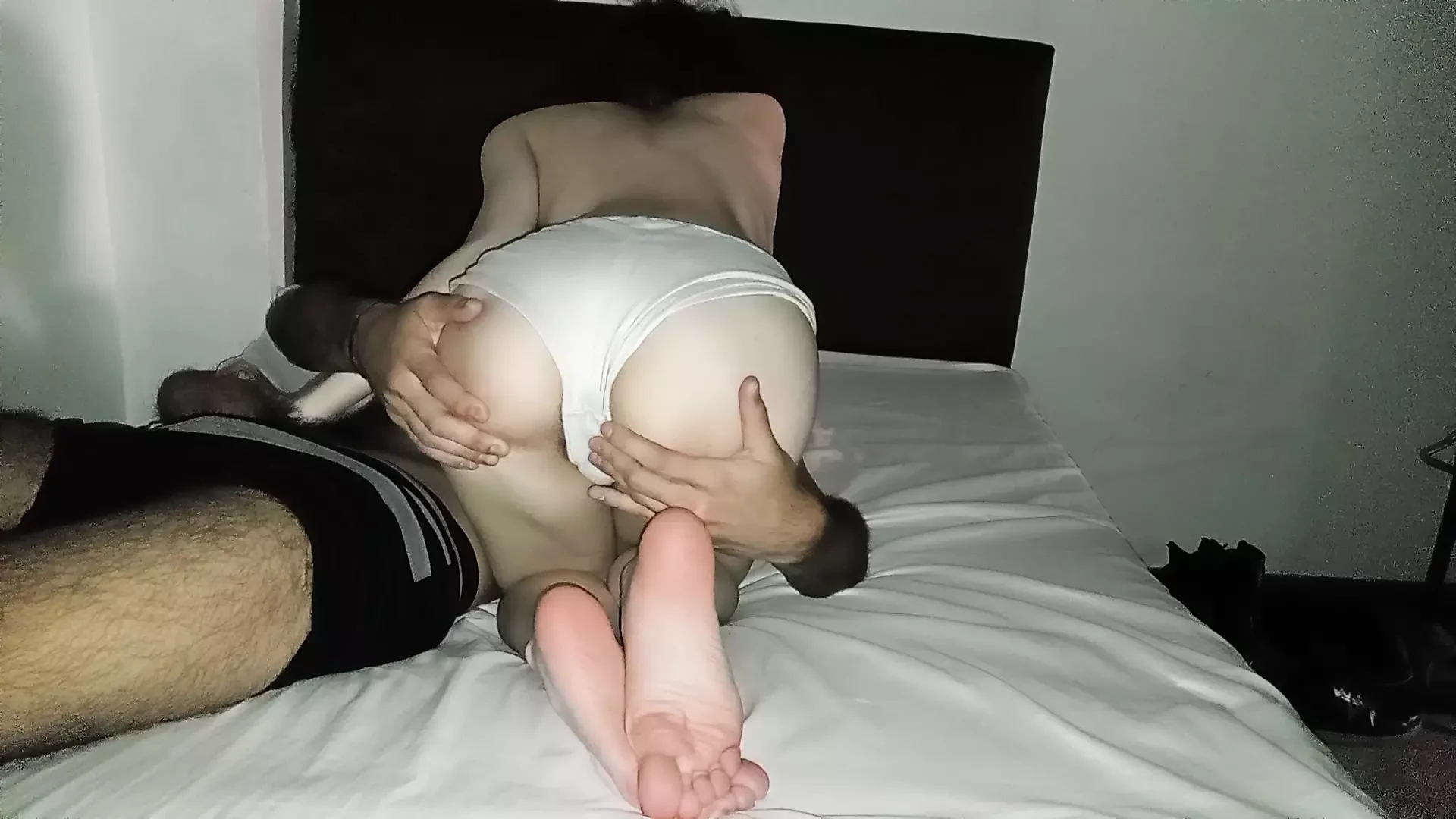 She rides me with her delicious ass until I fill her with cum