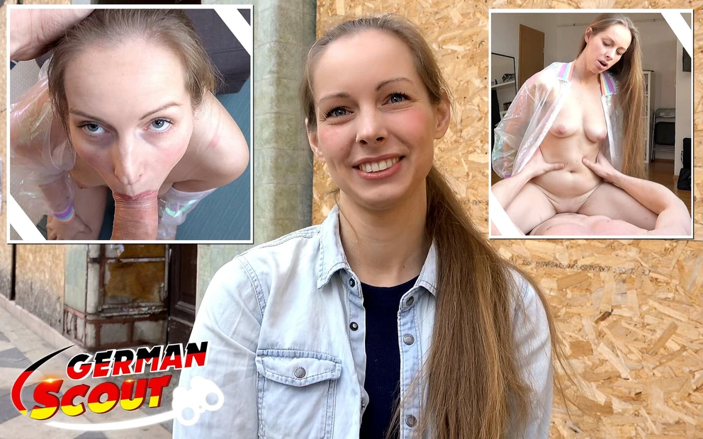 German Scout - кастинговый секс с трясущейся ногой и оргазм для финской девушки Kinuski от агента с большим хуем