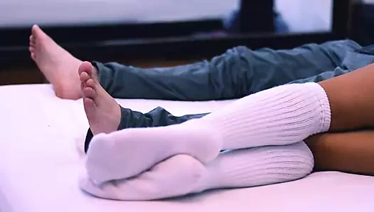 The schoolgirl seduces the principal of her school and fucks him in his room while her parents are away.