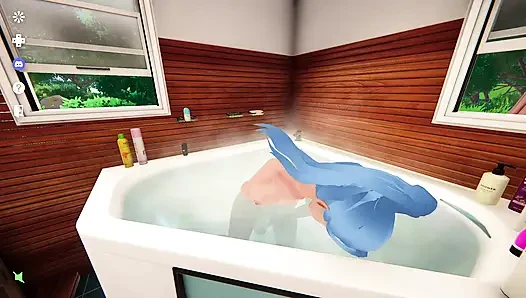 My Busty Hot Roommate Taking a Shower - My Bath Tub Companion - Gameplay