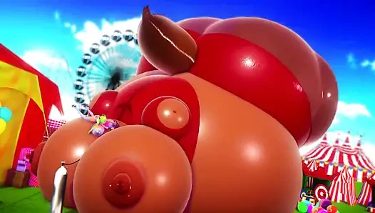 Imiku Imbapovi ve Suki vücut şişirerek eğleniyor