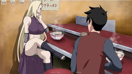 Naruto'nun Ichiraku'da Ramen yemesi için INO ile randevusu