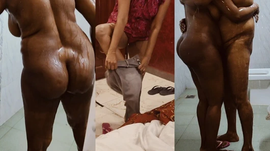 Hintli kız otelde erkek arkadaşıyla elbise değiştiriyor ve banyo yapıyor.