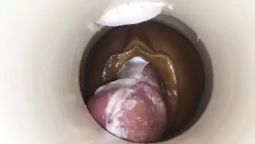 cum cam adam tarafından özensiz 2nds (slo-mo içinde)