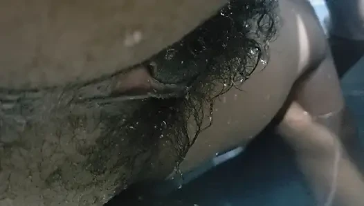 Hot Wife Big Pussy Standing Up On Water, Homemade Sex & Hairy Pussy Close up Carrying