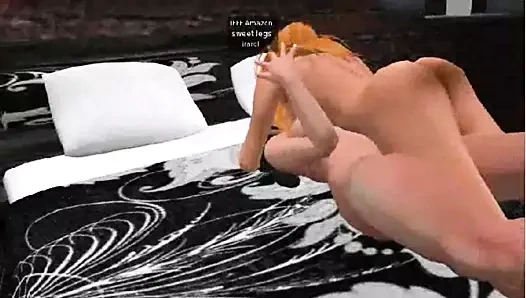 Second Life Hairpulling Catfight (Kaede vs Ira)