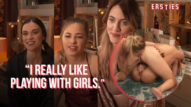 Ersties - üç seksi bayan birlikte yaramaz anal şeyler yapıyor