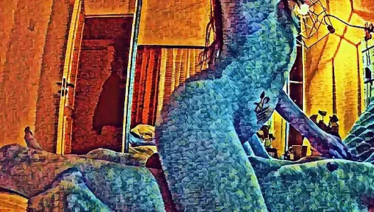 Yarak emiyor, domaltmalı, binici, boşalma. Karikatür