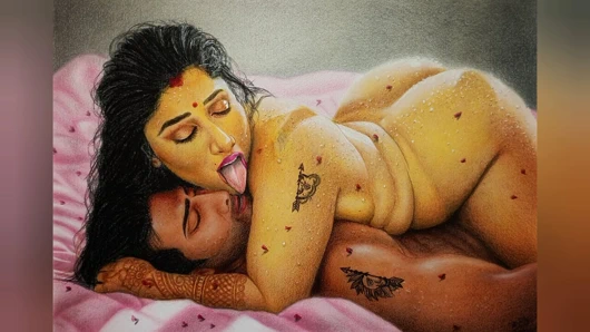 Stunningly beautiful desi indian woman fucking husband's friend when no one is at home