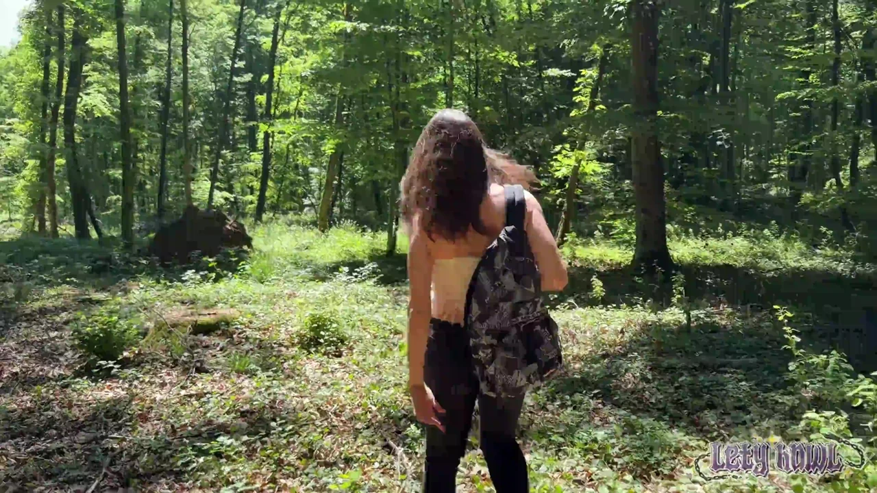 Wild Anal Masturbation in the Forest