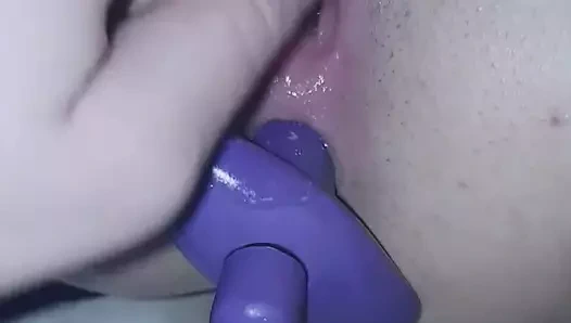 eşek oyun - vibratör ve kedi yakın ovmak