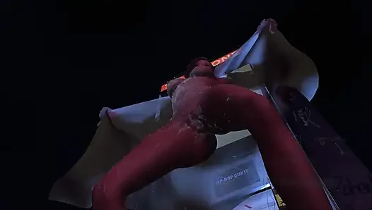 Telefon kulübesinde striptiz dansı