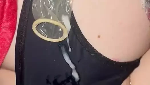 Playing with my friend's panties