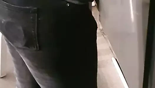 Stepmom with big ass has sex through ripped jeans