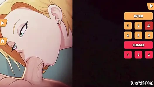 Android 18 gears deep - Android 18'in mükemmel oral seksi