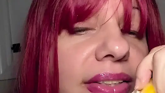Şeftali ve krem asmr
