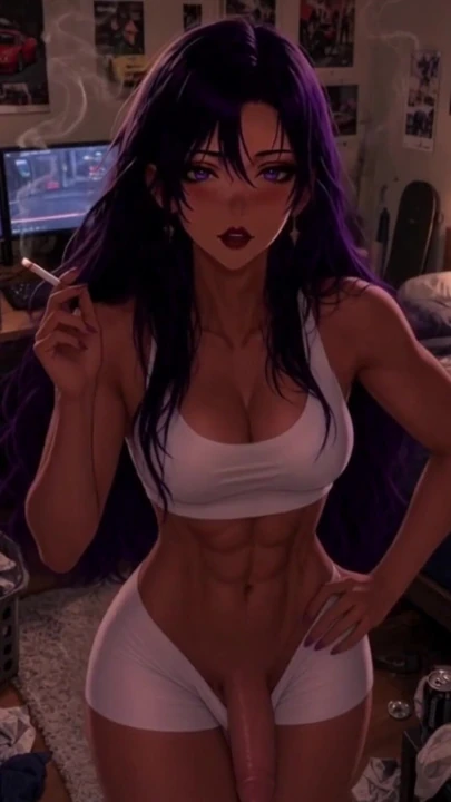 Çaresiz transseksüel kızla ilk kez transseksüel anime fantezisi gece kalmanı istiyor | Klip 3