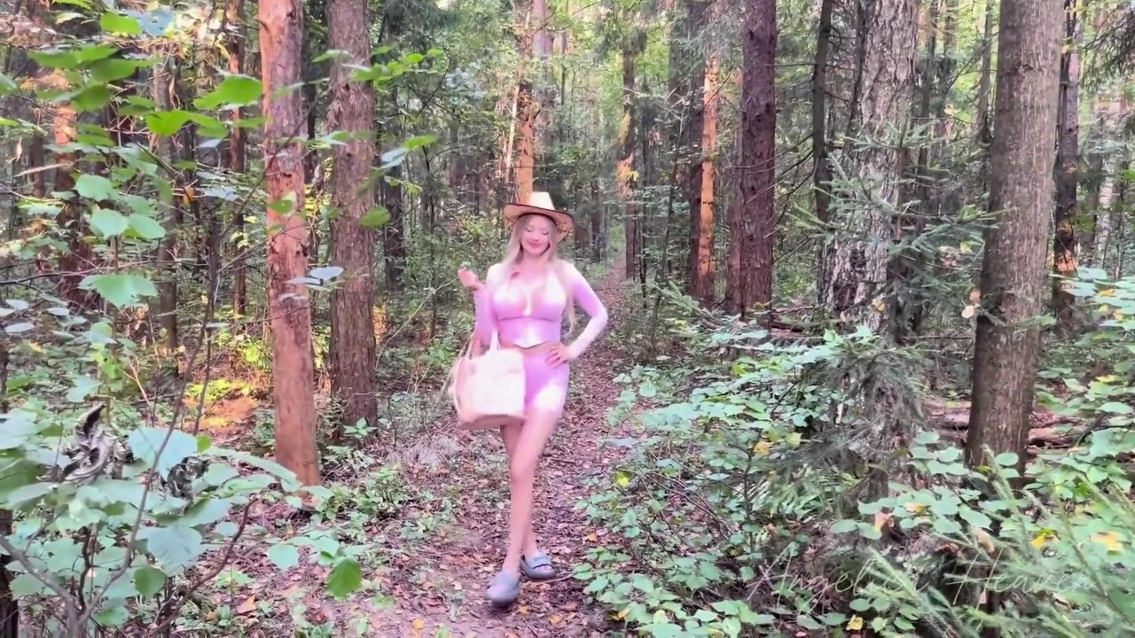 A Beautiful Doll Gets Fucked in the Ass by a Stranger in the Woods