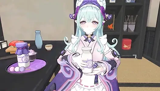 Genshin impact- mizuki edepsiz, kaygan bir seks seansı ile stresinizi atıyor - 3 boyutlu hentai animasyon