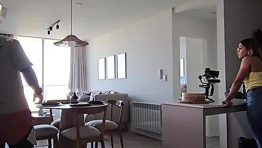Perde arkası erkek arkadaşımla seks. Gerçek ve ev yapımı.
