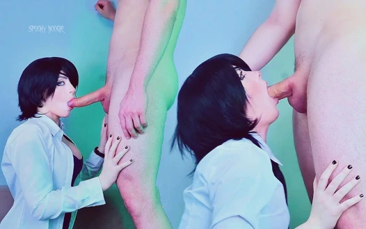 Himeno Denji'nin büyük yarağını emiyor ve içine boşalmasına izin veriyor