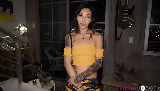 sürtük üvey kardeş alır şantaj tarafından büyük dick üvey kardeş