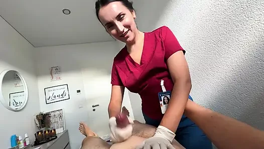 She Caught Him Jerking - Then Milked Him Between Her Tits