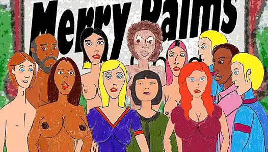 Merry palms kınamak topluluğu bize tatil için bir Noel şarkısı söylüyor