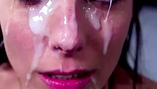 yüz cumshot reaksiyon